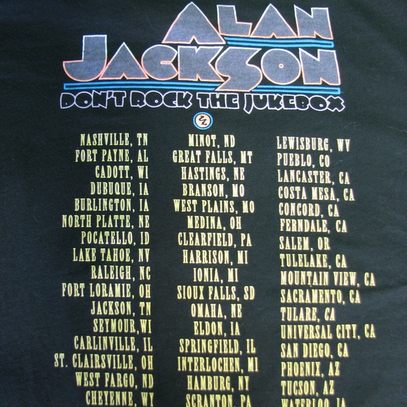 Screen Stars Shirts Vintage Alan Jackson 992 Tour Tshirt Xl Poshmark